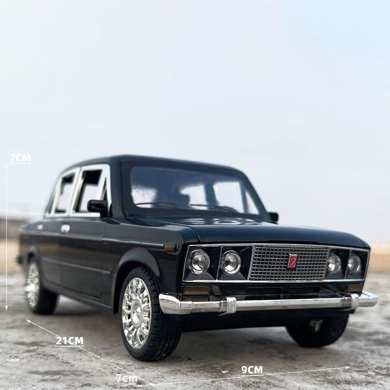 1:18 LADA 2106 Alloy Die Cast Toy Car Model Sound and Light Children's Toy Collectibles Birthday gift