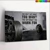 Barbell Gym Fitness Oil Painting - Wall Art for Living Room Decoration