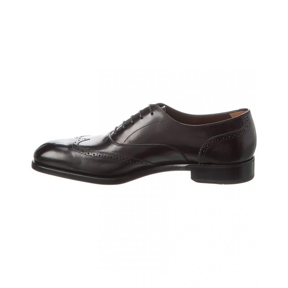 Salvatore Ferragamo Ferragamo Leather Dress Shoe Black