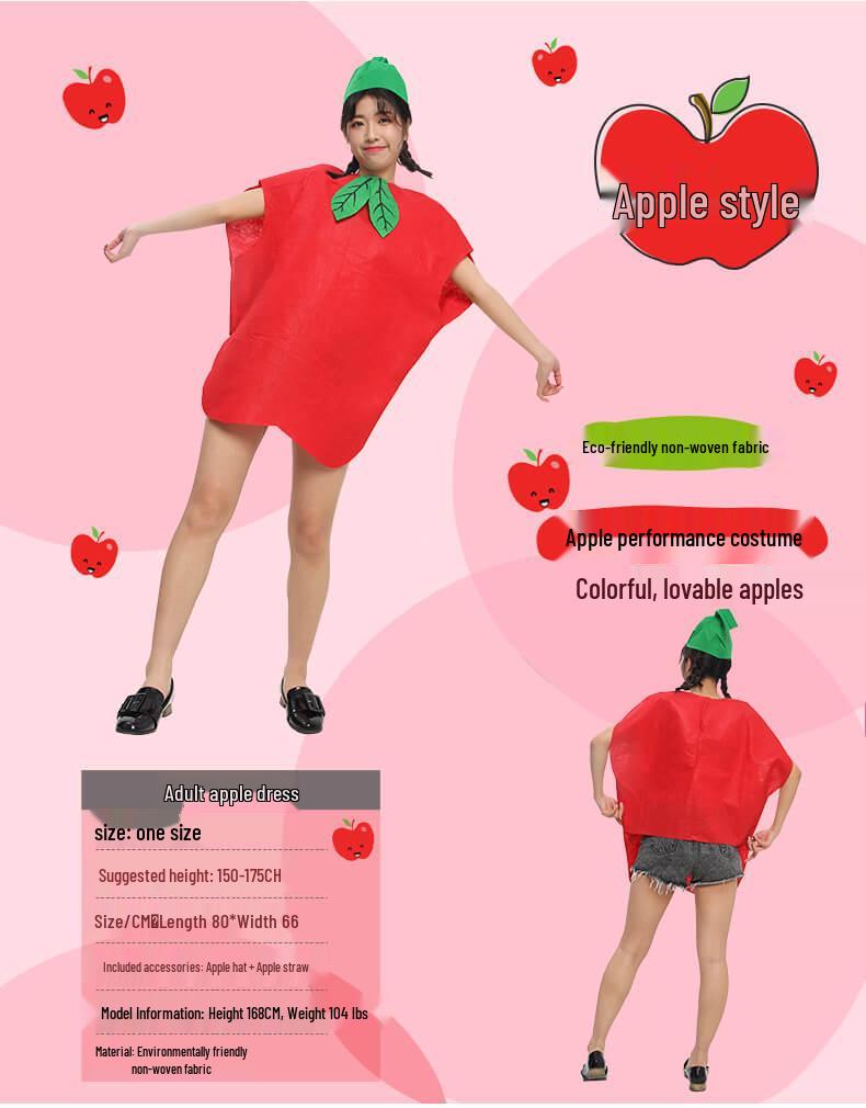 Costume ecologico fatto a mano di frutta e verdura per esibizioni diurne per adulti