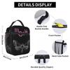 GothMoth Themed Artwork Print Insulated Lunch Bag for Women Kids Leakproof Food Boxes Thermal Lunch Box Tote