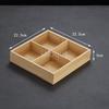 Creative Nine Palace Tableware Hotpot Restaurant Barbecue Restaurant Divided Food Sauce Dish Set Plate Platter Bamboo Wood Box