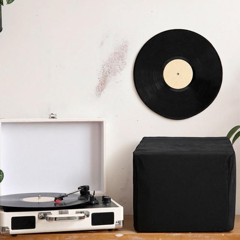 12inch Record Dust Cover Stretchy Spandex Fabric Texture for LPs Storage Protectors with Soft Inner Lining