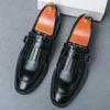 Britain Trend New Mixed Color Patchwork Tassels Patent Leather Shoes For Men Monk Strap Wedding Casual Formal Dress Footwear