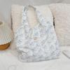 Korean Summer Embossed Canvas Tote Bag - Large Capacity, Niche Design, Shoulder and Underarm Style