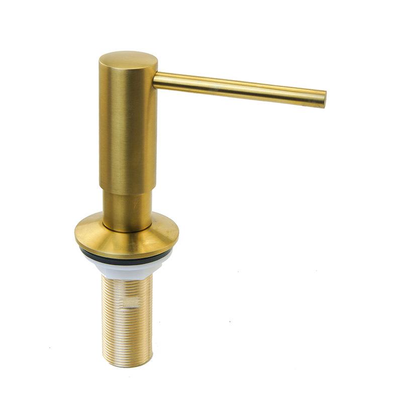 Matte Black Kitchen Sink Soap Dispenser, Press-Type, 500ml Capacity, Brass-Plated Threaded Tube