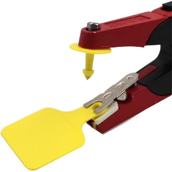 Cattle Ear Tags Blank for Cattle Cows Sheep Pig Goats, 100 Pieces TPU Precision Animal Identification Blank Ear Tags (Yellow)