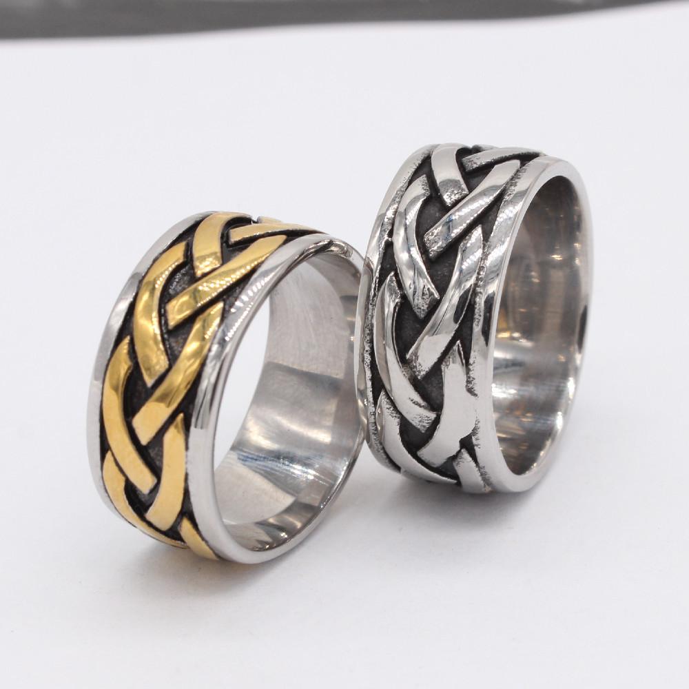 European and American Personalized Retro Woven Viking Men, Ring
