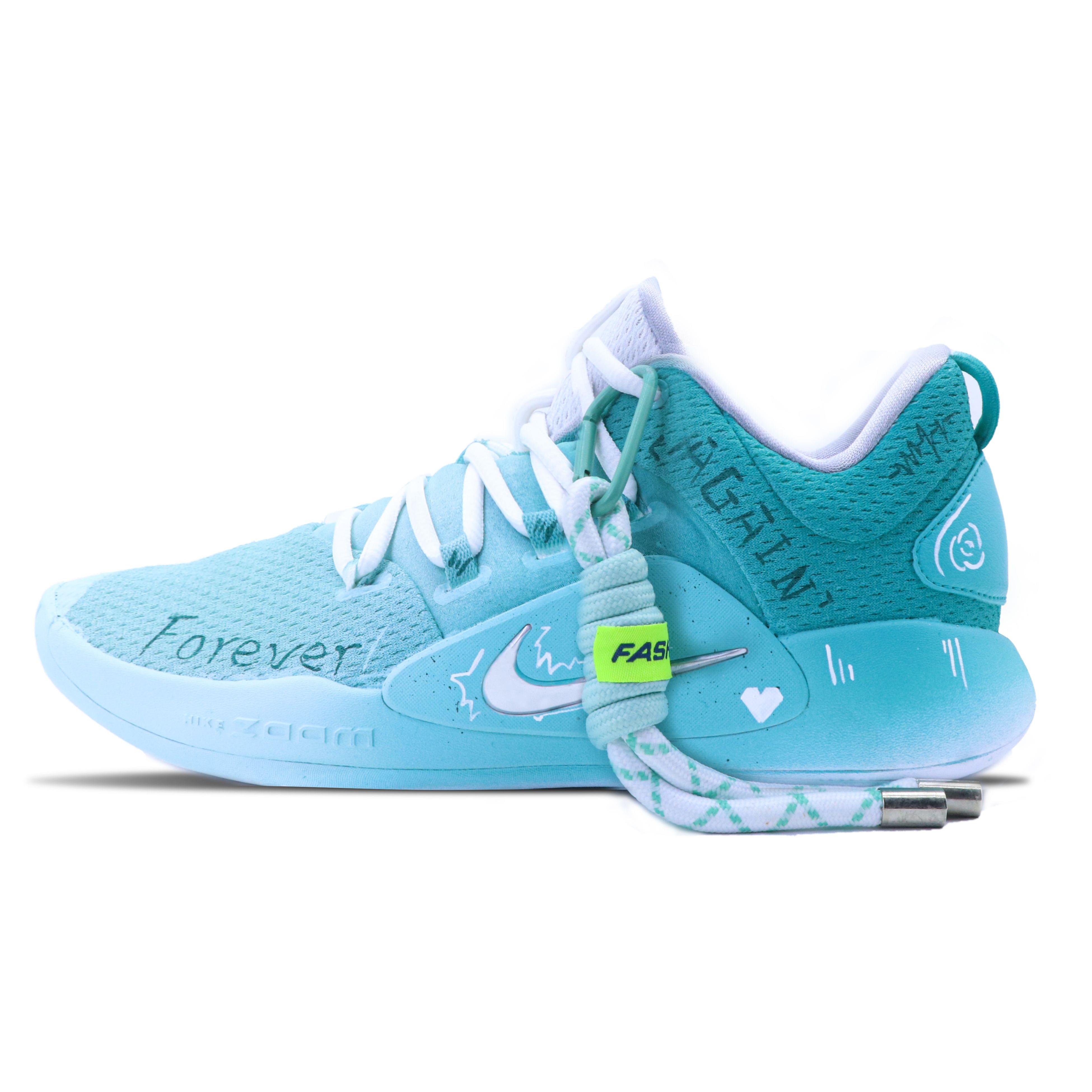Nike Hyperdunk X Cushioning Slip Resistant Low top Performance Basketball Shoes Men s Blue AR0465-100(Team147-) 45