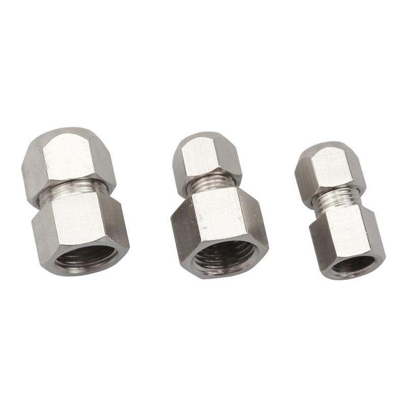 Copper Pipe Ferrule Oil Connector, 6mm to 1/8", 2, 10mm to 3/12", Internal Thread Straight 1/4".