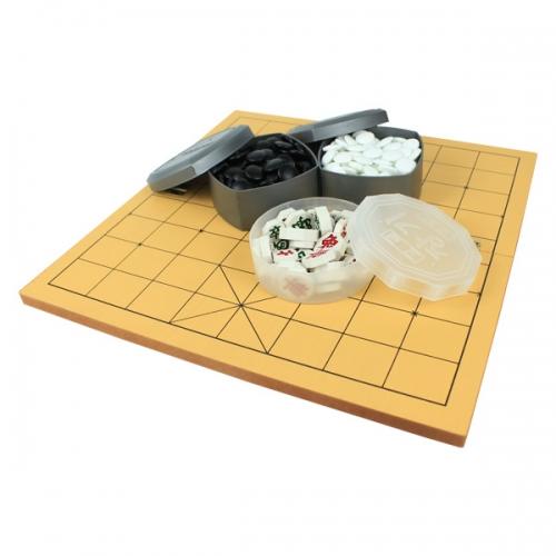 Popcorn Edu 15mm Foldable Double-Sided Go Board with Go Stones & Janggi Pieces