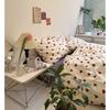 Bedding Set Kid Adult Twin Full Queen Size Bed Flat Sheet Love Heart Duvet Cover Set Pillowcase Bed Linen No Filler