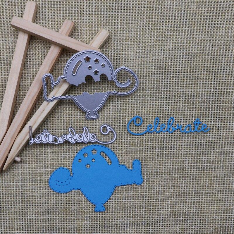 Metal Cutting Dies Hot Air Balloon Celebration for Decor Album Cards Paper Craft DIY Scrapbooking