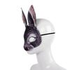 Painted Rabbit Mask Half Face Cosplay Costumes Unisex Props Animal Party Masquerade Halloween Accessories