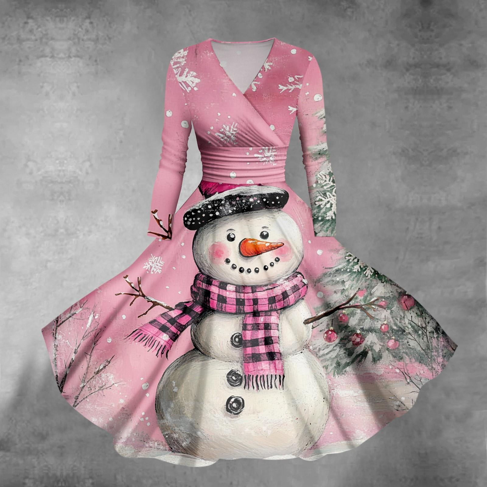 Женское повседневное и модное сексуальное платье с v-образным вырезом и длинными рукавами — фото 9