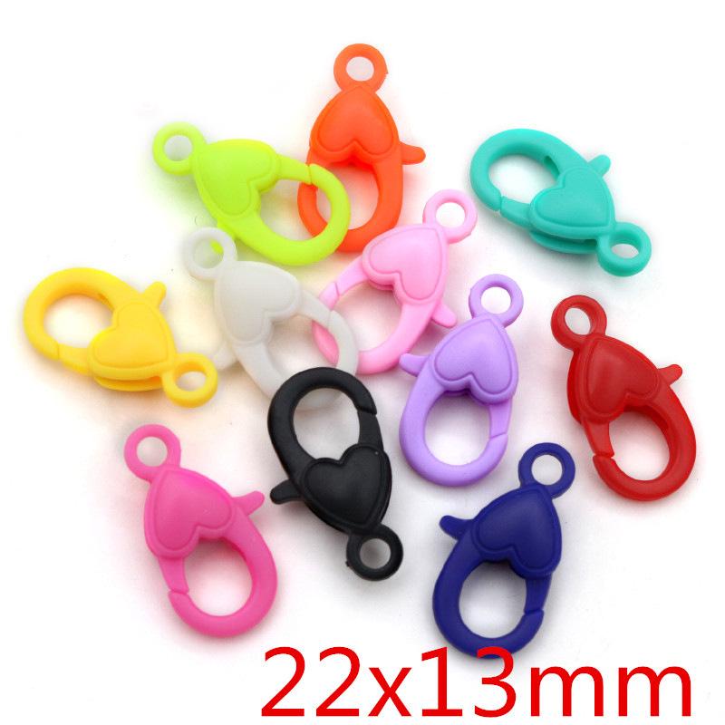 Mixed Color Plastic Lobster Clasp Keychains for DIY Jewelry and Plush Doll Pendants