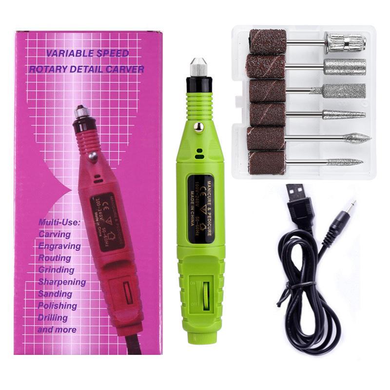 Portable Electric Nail Grinder Set - Mini Manicure Tool Kit