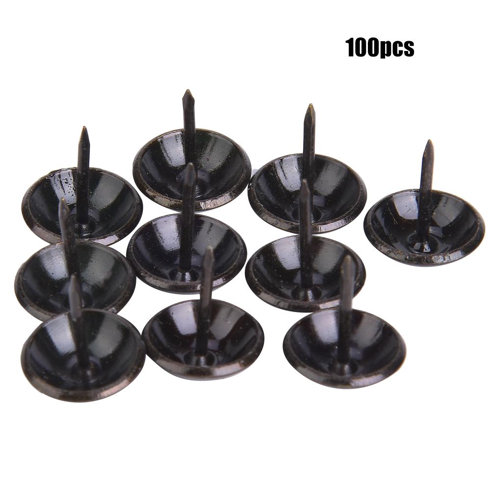 100Pcs Upholstery Nail Retro Round Head Thickened Decorative Furniture Accessories