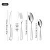 Cross 304 Stainless Steel Star Diamond Tableware Set: Steak Knife, Fork, Spoon, and Teaspoon for Home and Hotel Use