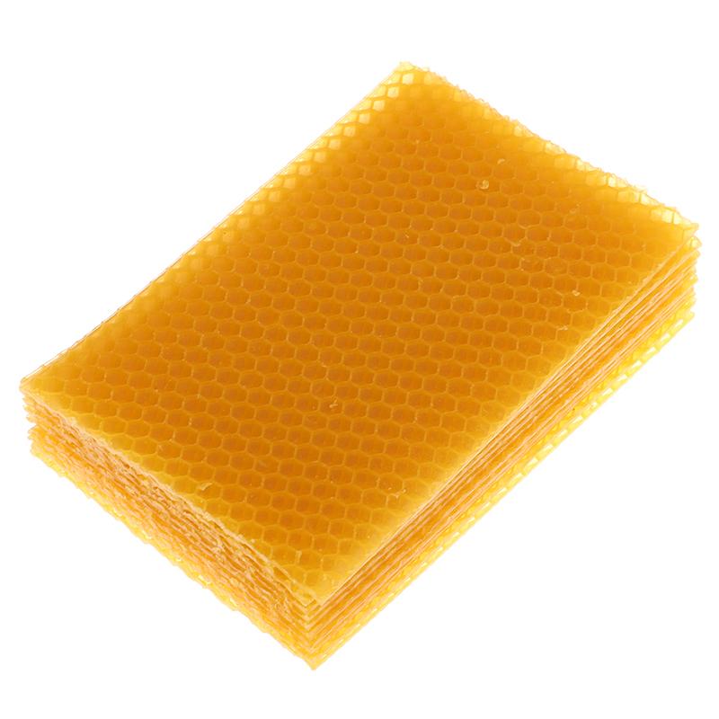 10 Stück Bienenwachsblätter Kerzenherstellung Bastelsets Honigkerzen Bienenwachs Waben Bienenzucht Foundation Sheets