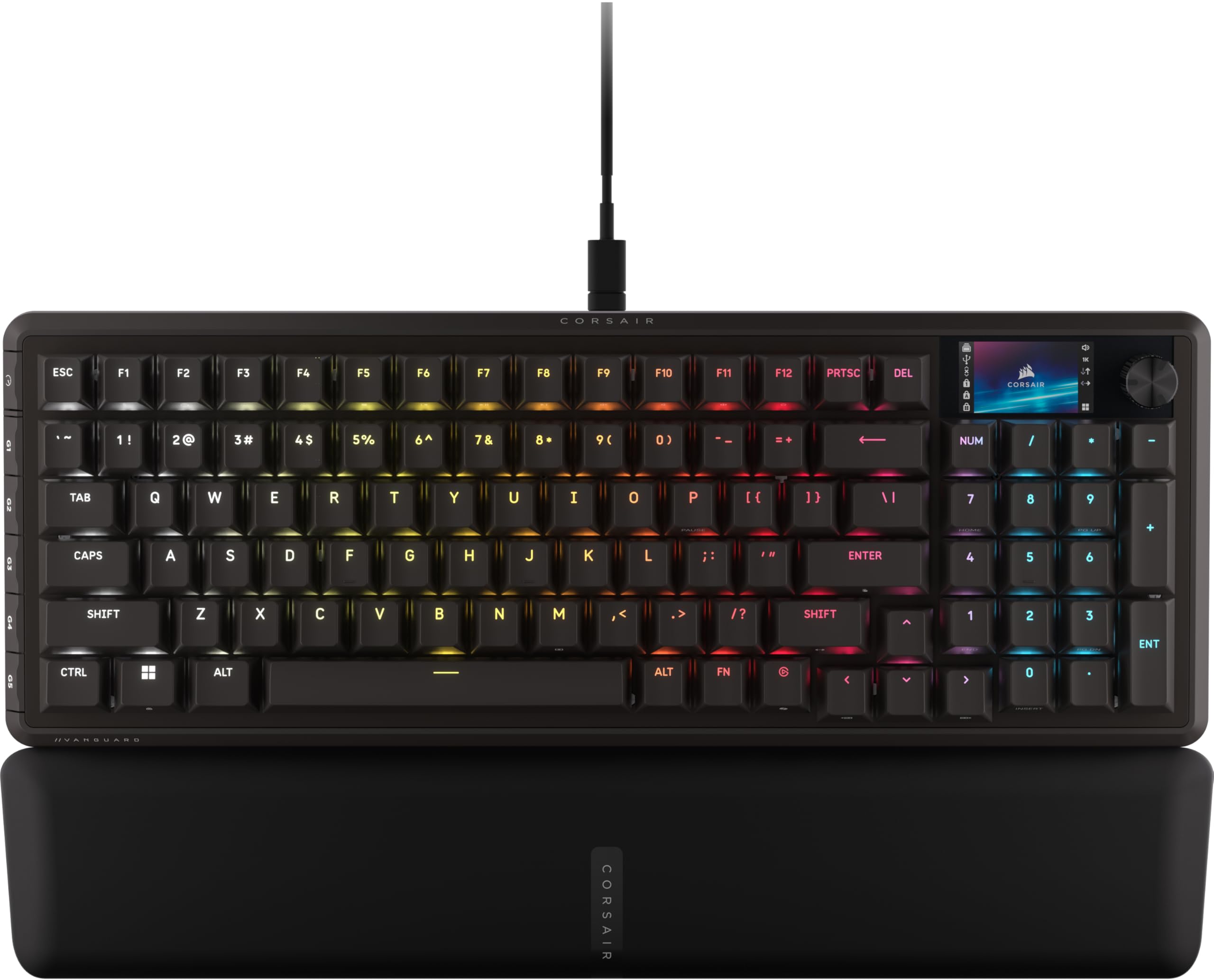 

CORSAIR VANGUARD 96 PRO Дротова Ігрова Механічна Розкладка з Ефектом Холла MLX Hyperdrive Лінійна РК-дисплей Flashtap Сумісна з Elgato Stream Deck Англійська QWERTY чорний
