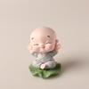 Childhood Monk Car Decor Resin Cartoon Ornament For Car Dashboard And Home Office