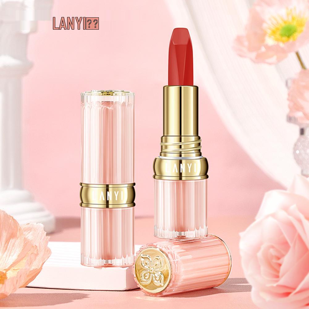Lan Yi Petal Cinnamon Milk Tea Matte Waterproof Velvet Lipstick