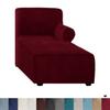 Velvet Chaise Longue Sofa Cover L Shape Stretch Sofa Bed Covers Non Slip Washable Remoavble Couch Slipcovers Furniture Protector