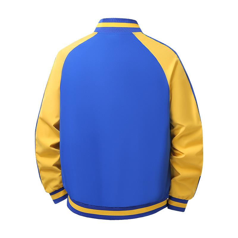 Men's Autumn and Winter Color-blocking Webbing Men's Casual Jacket Thin Baseball Uniform