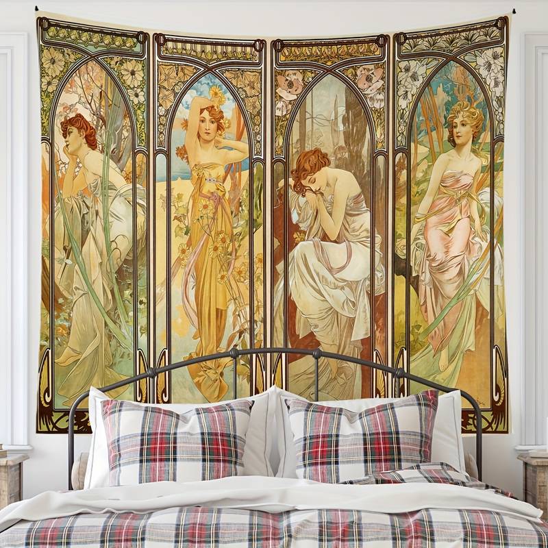 Christliche Himmelfahrt Jesu Wandteppich - Göttliche Religiöse Kunst Wandbehang für Glaubensbasierte Heimdekoration