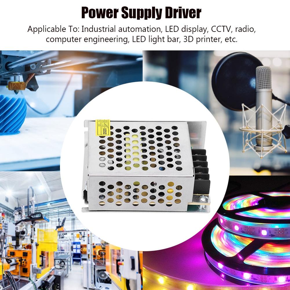Power Supply Driver Adapter 12V Aluminum Alloy LED Screen Light Bar 3D Printer(S-36-12;12v 3a 36W:AC100-240V )