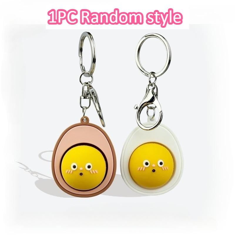 

Creative Animation Egg Fidgeting Spinner Keychain Finger Keychain Stress Ease Press Toy Pass The Time Key Button Clicker Toy