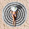 Serviette de Plage Ronde en Fibre Ultra-Fine pour Adultes - Personnalisable, Serviette de Sport et de Bain Absorbante