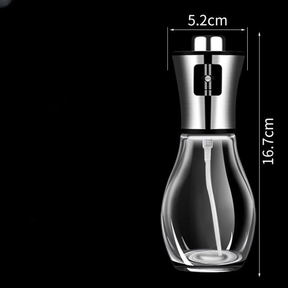 Edelstahl Grillöl Sprühflasche Sprühöl Topf Haushaltsspeiseöl Flasche Glas Kontrollöl Topf