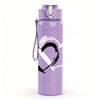1PC Hand Drawn Sketch Heart Print 750ml Color Plastic Sports Water Bottle Leakproof Flip Straw Lid Suitable for Sports Office Home Use