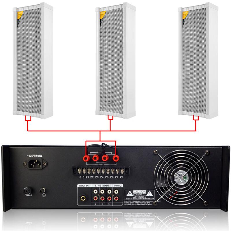 Lingsheng High-Power 8-Zone Public Address Amplifier CN Plug (adapter Included) (CN Version)