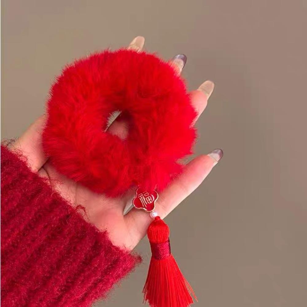 2pcs Ancient Style Chinese Children Hair Band Elastic Girl Hair Ties Girl Headwear  Spring Festival