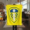 Logo Leeds United, Coperta in Flanella con Fantasia, Alta qualità, Confortevole per Tutte le Stagioni, Decorazione per la Casa, Calore e Comfort, Perfetta per Regali.