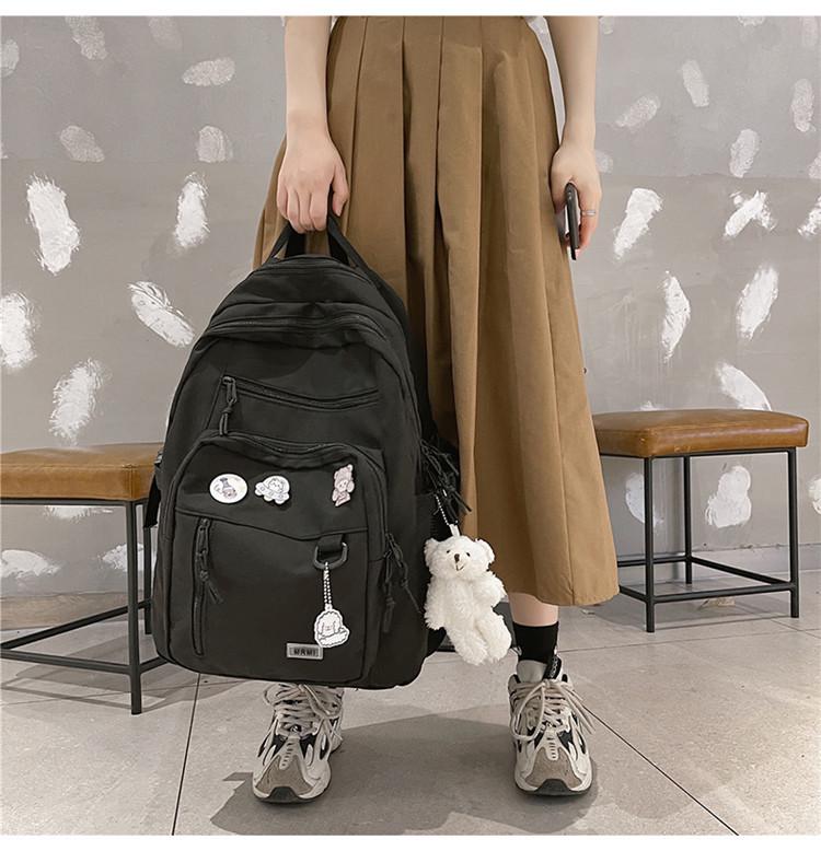 Korean Style Large Capacity Workwear Backpack for Autumn & Winter - Unisex Student Bookbag for Middle School and University