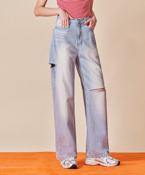 HAINT Forel Cut Wide Denim Pants