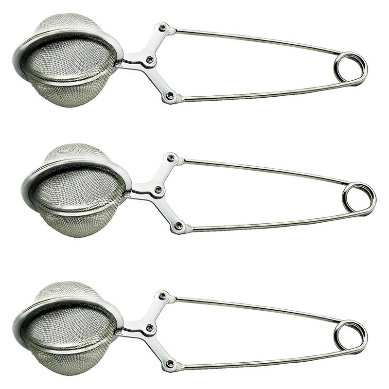 

Инфузор для рассыпного чая из нержавеющей стали, сетчатый фильтр-шар с ручкой 3pcs
