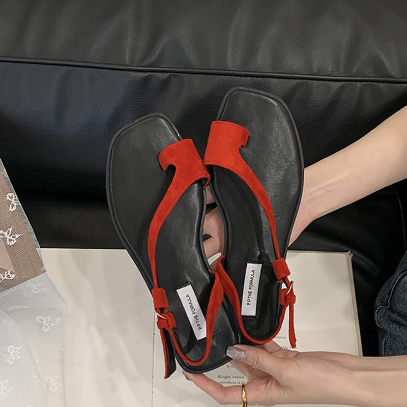 

Fashion Bailamos Brand Design Women Flat Sandals Clip Toe Sandals Leisure Outside Beach Shoes Lady Fashion Summer Footwear Mujer 39