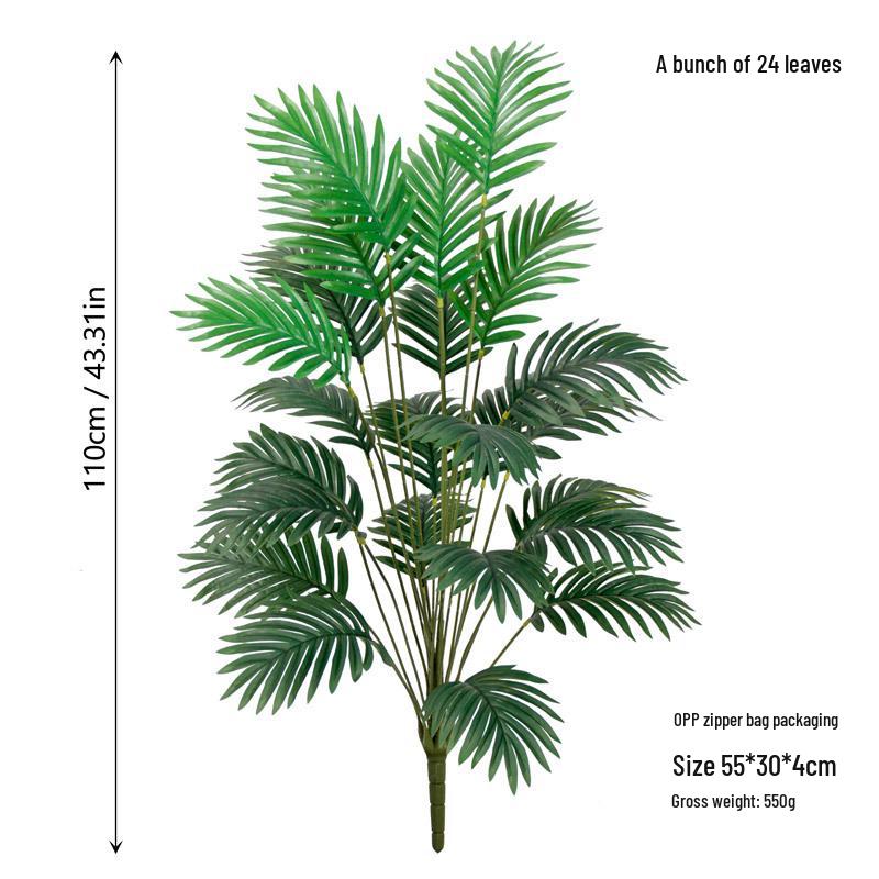 Areca Palm Green Plant Simulation with Potted Palm Leaves for Indoor/Outdoor Decoration – Fake Tree Bonsai Ornament