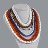 User Friendly Layering Beaded Necklace Colorful Imitation Pearls Neckchain Stylish Accessory For Casual Event
