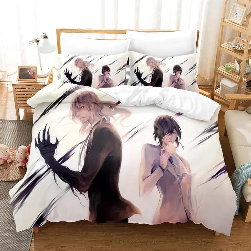 3d Anime Noblese Beding Set Printed Bed Linen Set With Pilowcase Bed Soft Duvet Cover Soft Single Double Quen Super King-Sized Dimensionsd Dimensions