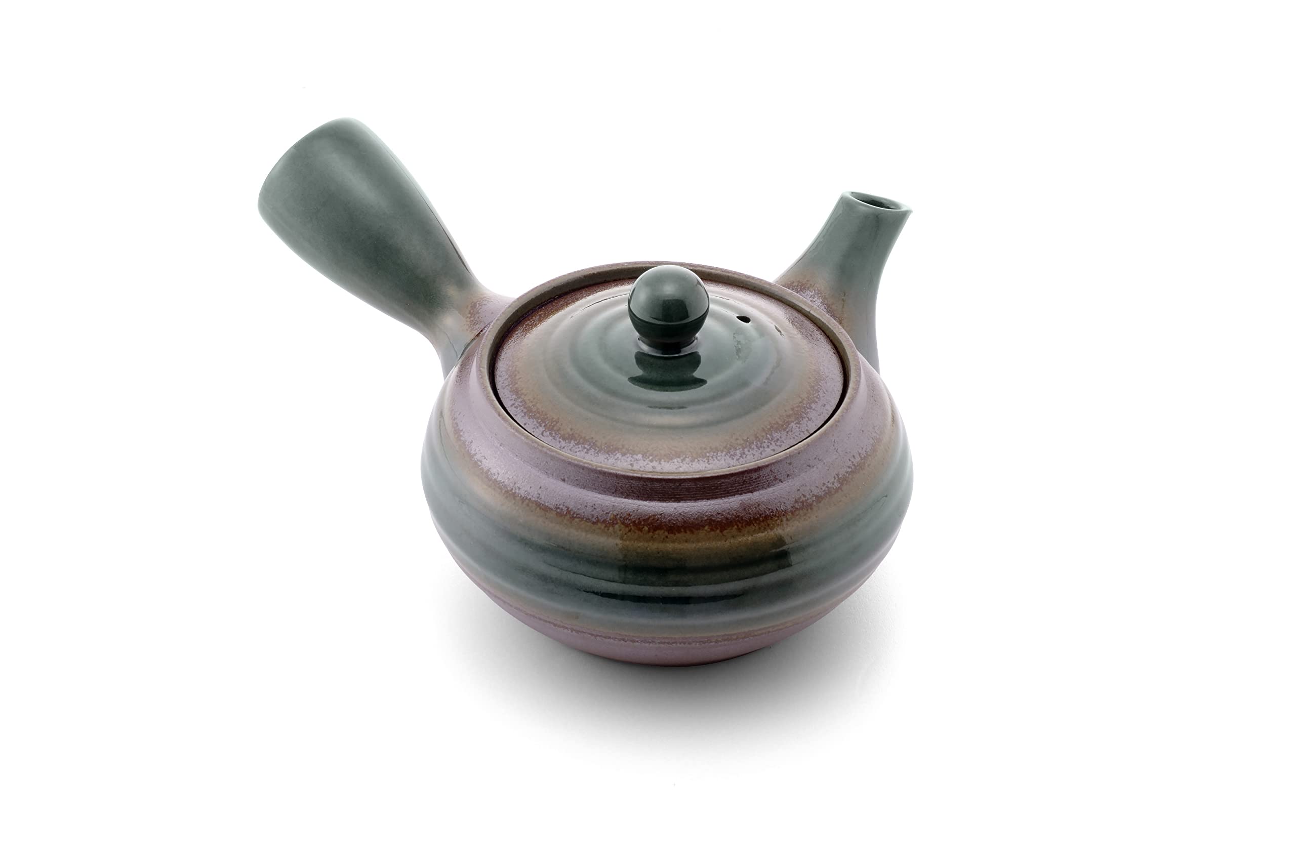 

Nakashima Banko Ware Green Tea Teapot with a Mesh Bottom for Spreading Tea Leaves (Oribe Glaze)