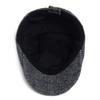 Vintage Big Herringbone Beret For Men Autumn Winter Warm Casual Newsboy Cap Fashion Women Flat Hat Double Breasted Adjustable