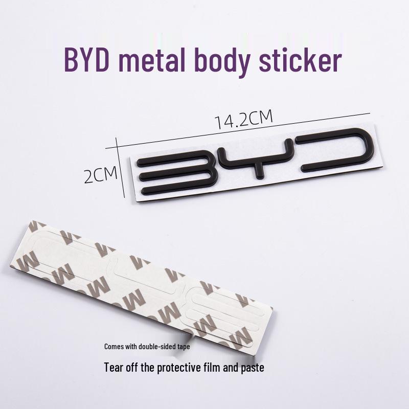 3D Metal Car Sticker for BYD Models - Tang, Song, Yuan, Qin Series Tail and Side Decoration