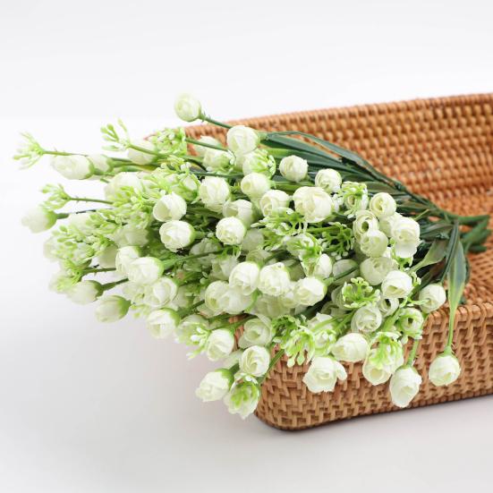 Umělé květiny Falešná jarní kytice se stonkem pro květinové aranžmá Svatba Domácí kancelář Párty Středový díl stolu