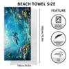 New, Double-sided Velvet Beach Towel Quick-drying Sports Towel Printed Bath Towel
